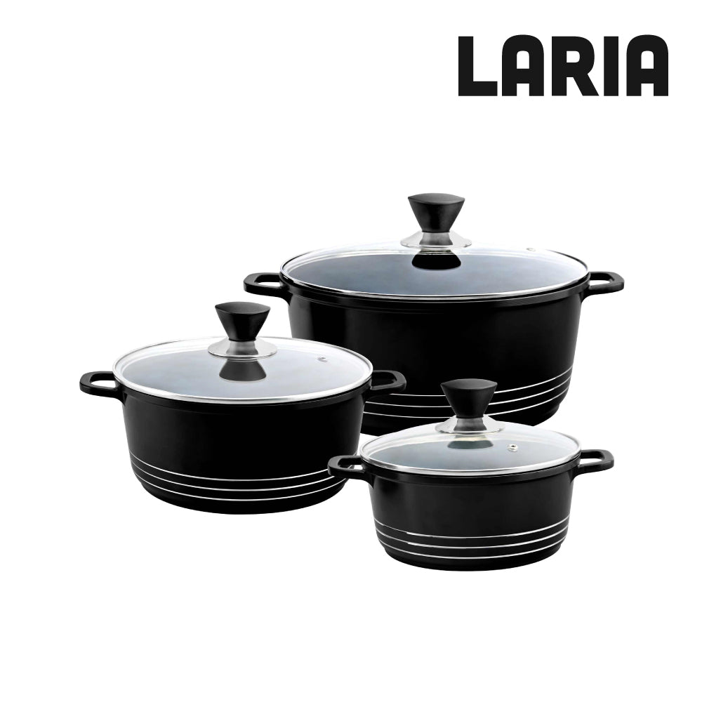 Laria Stockpot Set 3pc Black