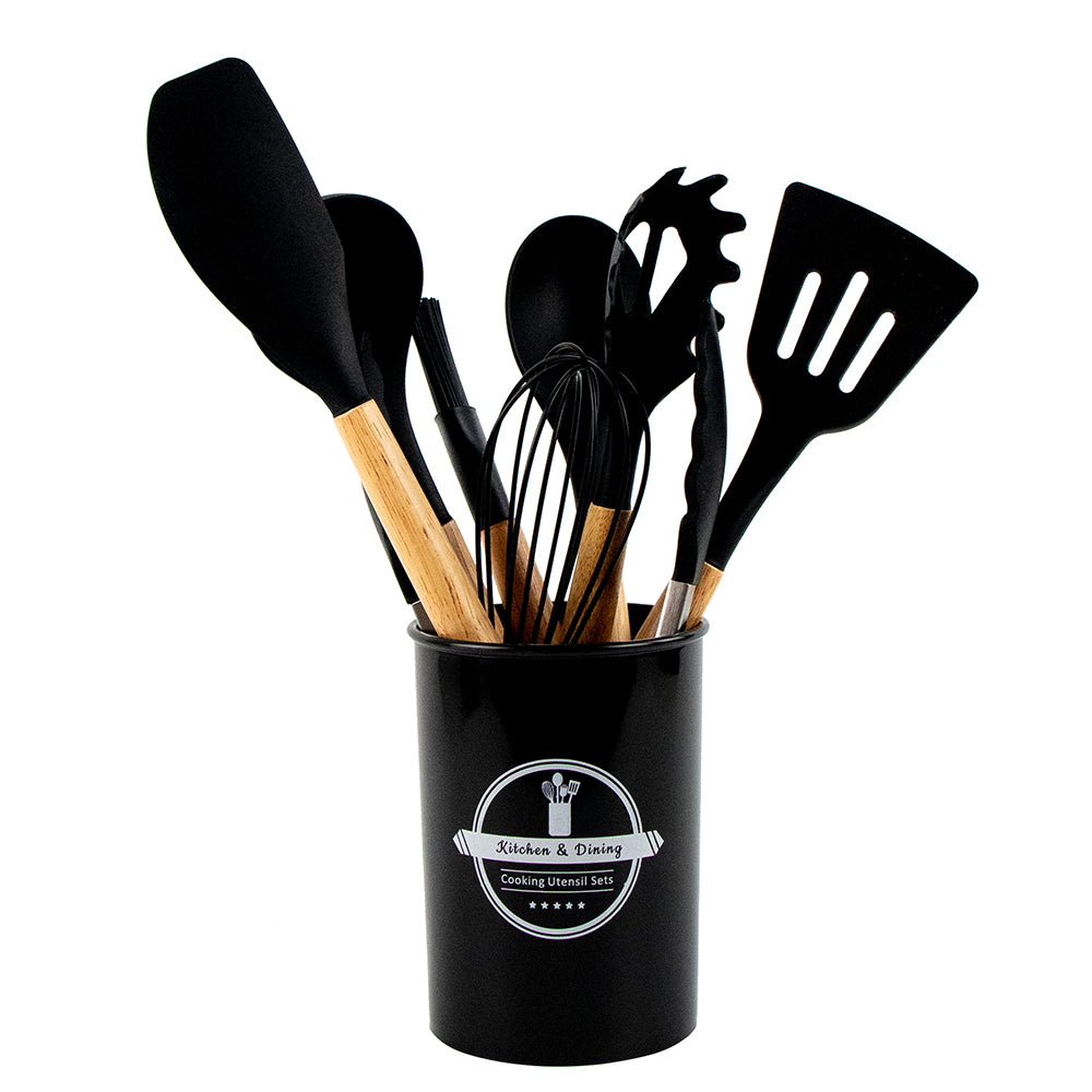 Utensil Set 9pc Black 1.2L