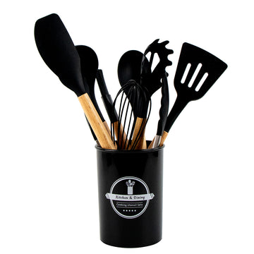 Utensil Set 9pc Black 1.2L