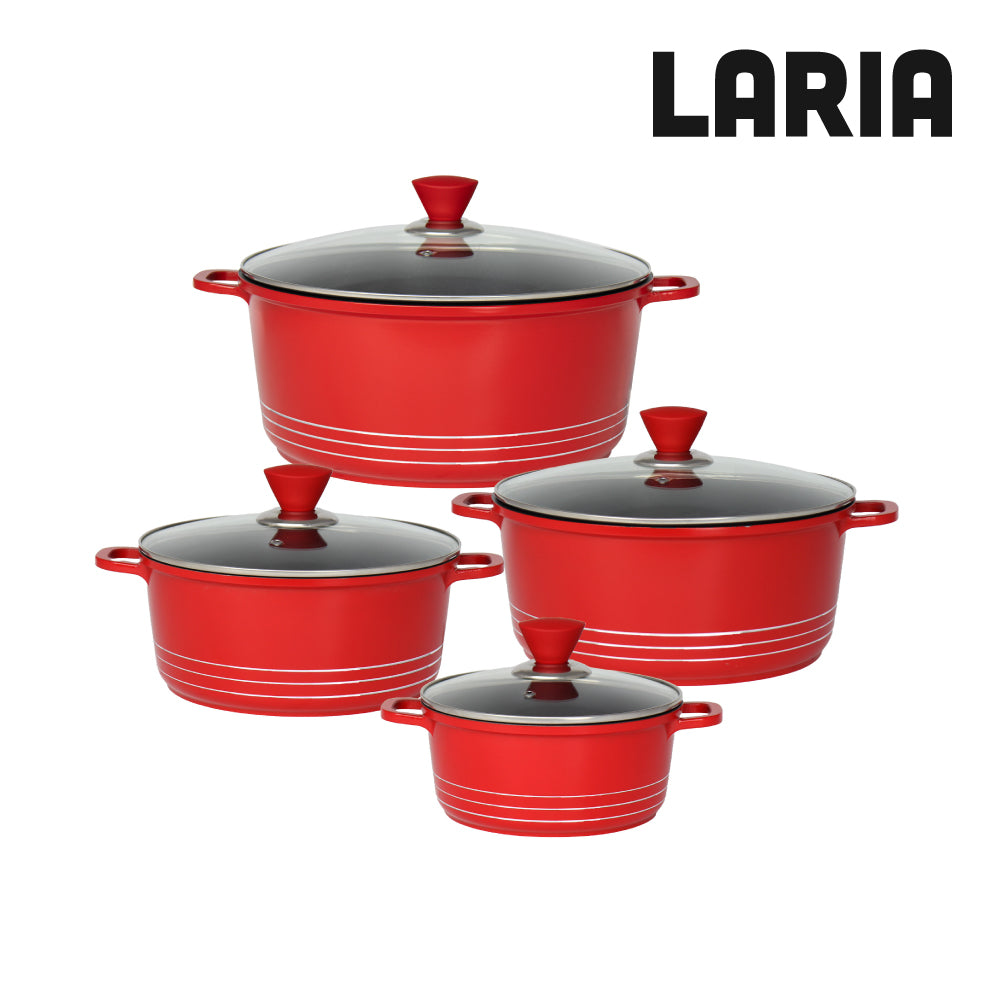 Laria Stockpot Set 4pc Red