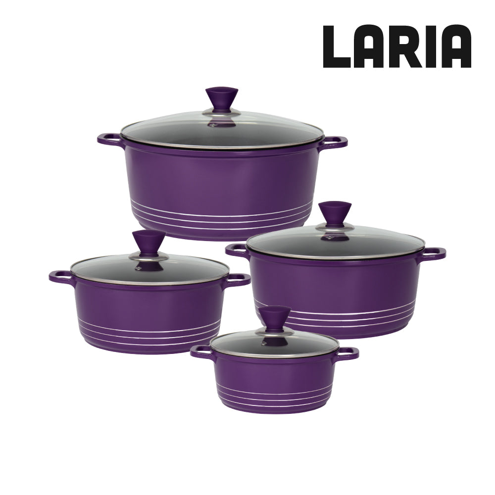 Laria Stockpot Set 4pc Purple