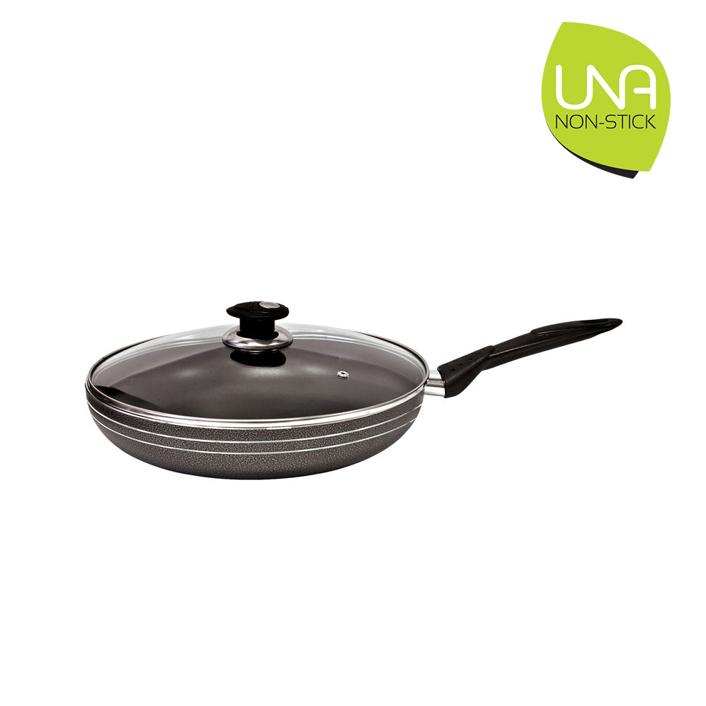 Una Non-Stick Frying Pan with Lid 28cm