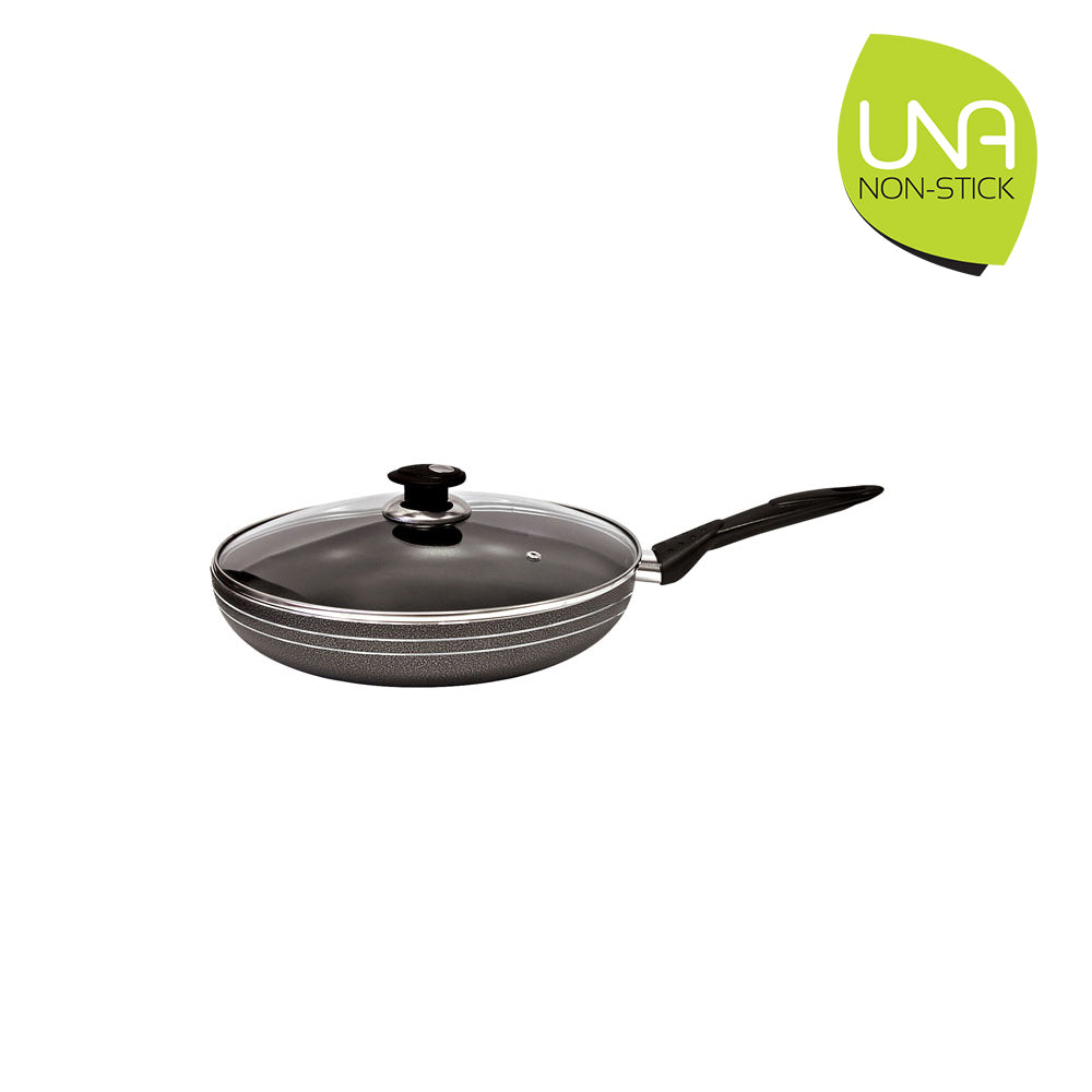 Una Non-Stick Frying Pan with Lid 24cm