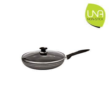 Una Non-Stick Frying Pan with Lid 24cm