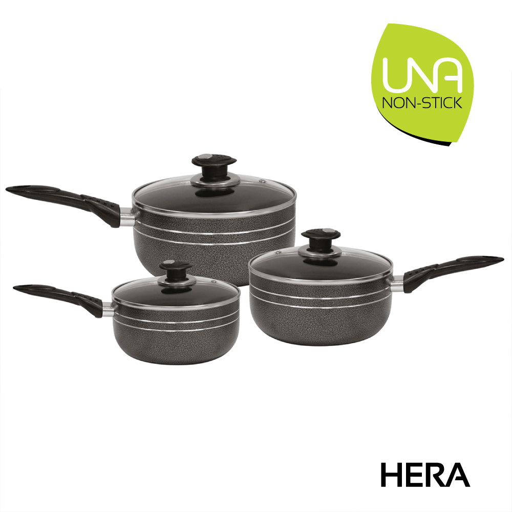 Una Non-Stick Saucepan Set 3pc Hera 16-20cm