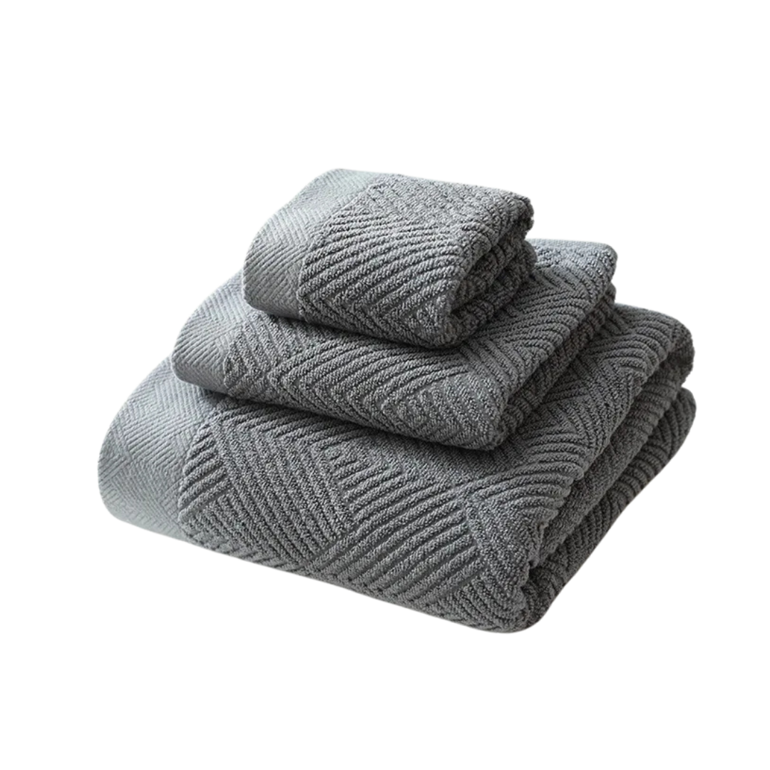 3Pcs/Pack Long-Staple Cotton Bath Towel