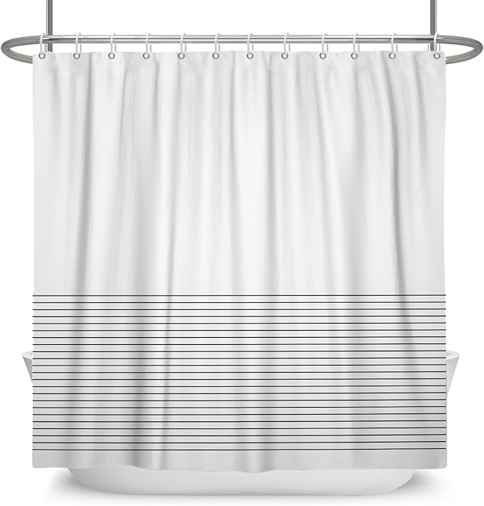 Abstract Line Minimalist Shower Curtain