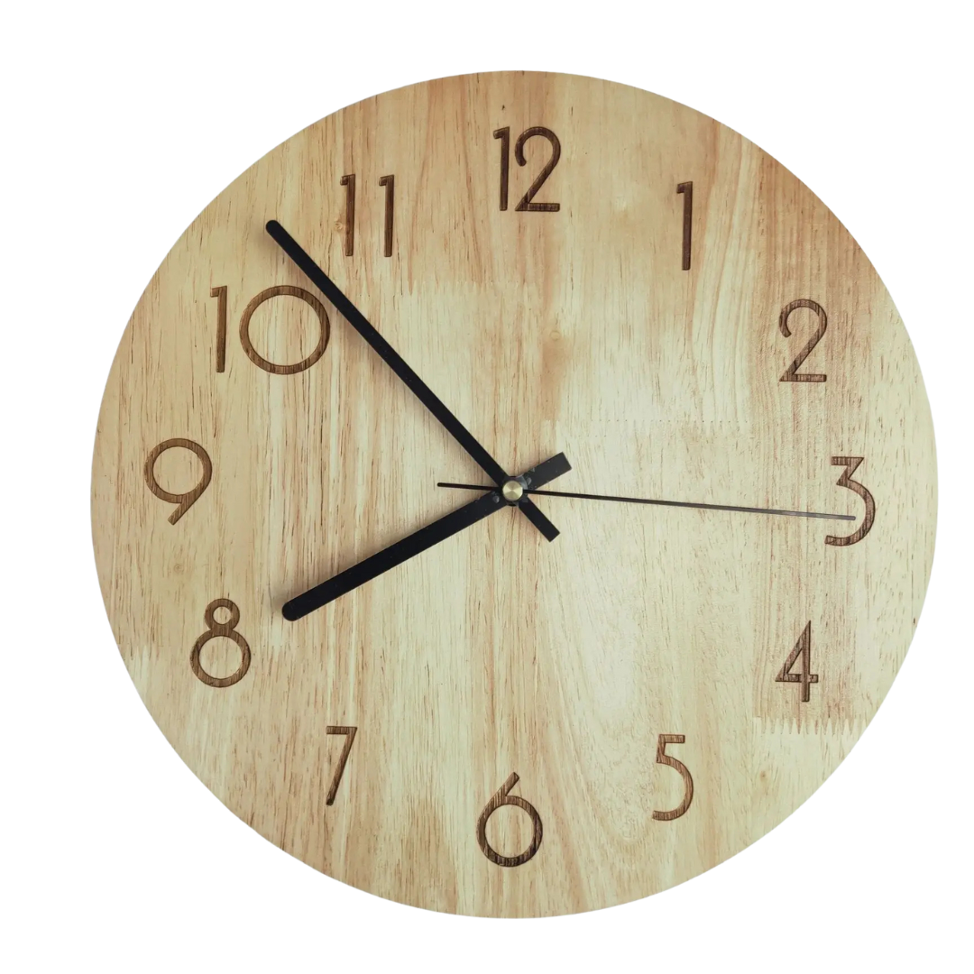 Solid Wood Simple Mute Wall Clock