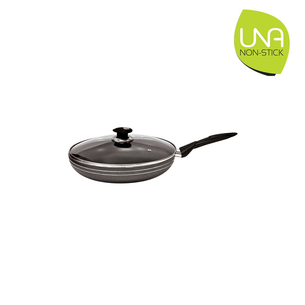 Una Non-Stick Frying Pan with Lid 22cm