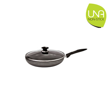 Una Non-Stick Frying Pan with Lid 22cm