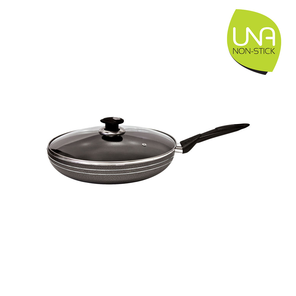 Una Non-Stick Frying Pan with Lid 26cm