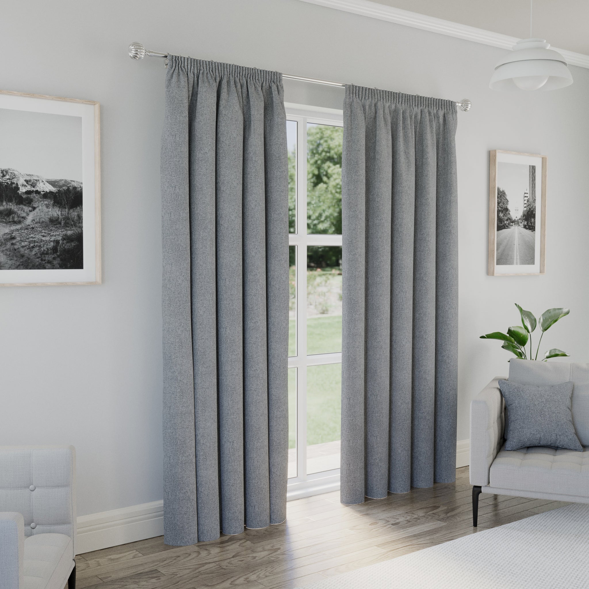 Dallas 100% Blackout Tape Top Readymade Curtain
