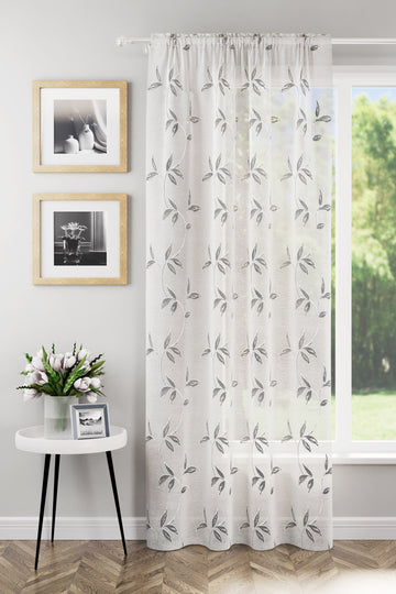 Oasis Leaf Design Voile Panel