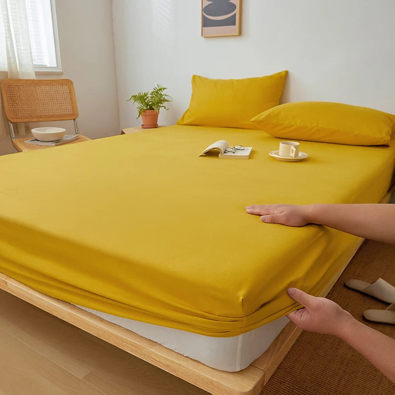 Cotton Fitted Sheet with Elastic Bands