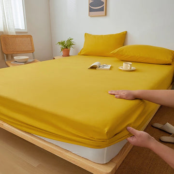 Cotton Fitted Sheet with Elastic Bands