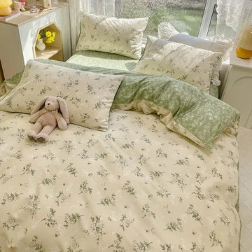 100% Cotton Floral Duvet Cover Set